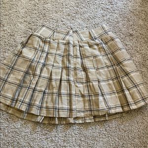plaid mini skirt